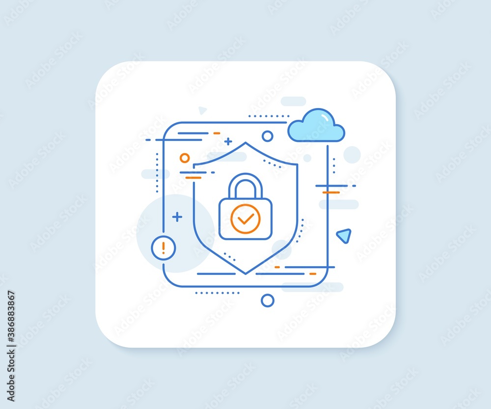 Security lock line icon. Abstract vector button. Cyber defence sign. Private protection symbol. Security lock line icon. Protect shield concept. Vector Security lock line icon. Abstract vector button. Cyber defence sign. Private protection symbol. Security lock line icon. Protect shield concept. Vector