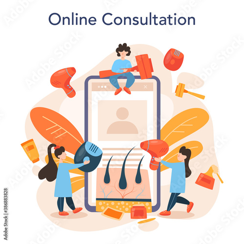 Epilation online service or platform. Hair removal methods idea.