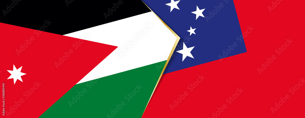 Jordan and Samoa flags, two vector flags. Jordan and Samoa flags, two vector flags.