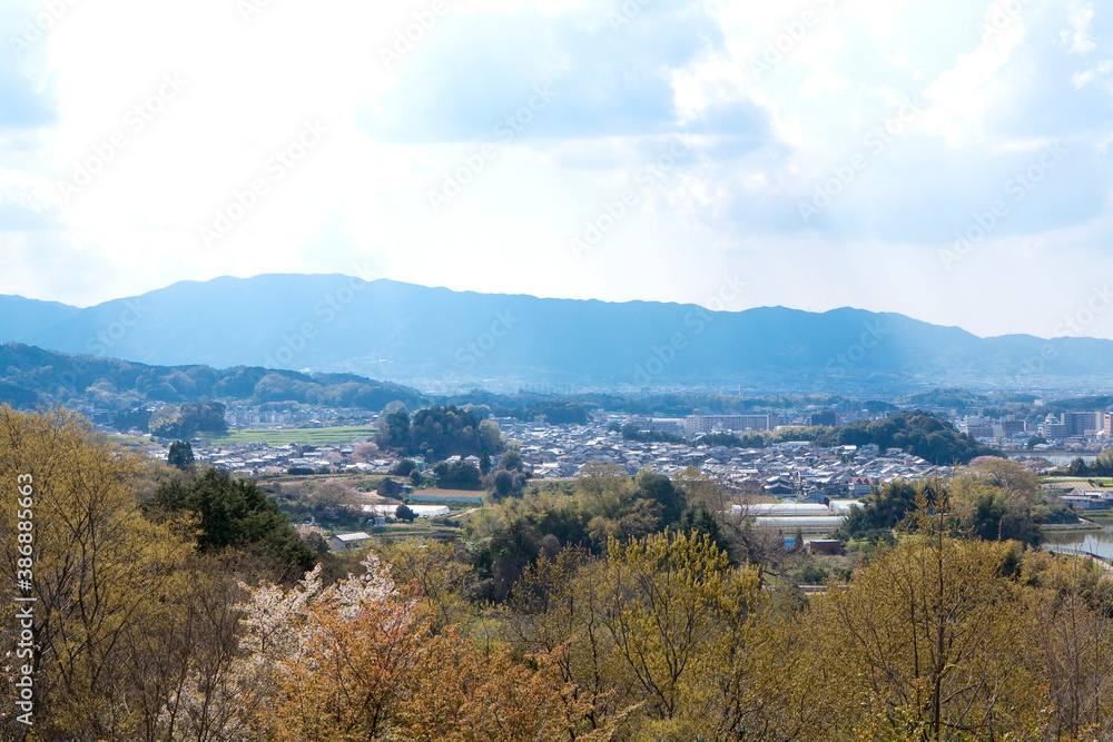 甘樫丘展望台から見る葛城山