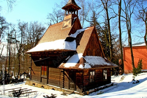 Nałęczów, Uzdrowisko, Sanatorium, Park, Pawilon, Kaczki, Staw, 