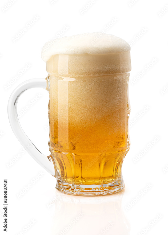 Beer glass isolated on white background. Clipping path included Beer glass isolated on white background. Clipping path included