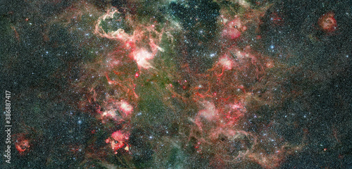 Nebula and stars in deep space. Elements of this image furnished by NASA