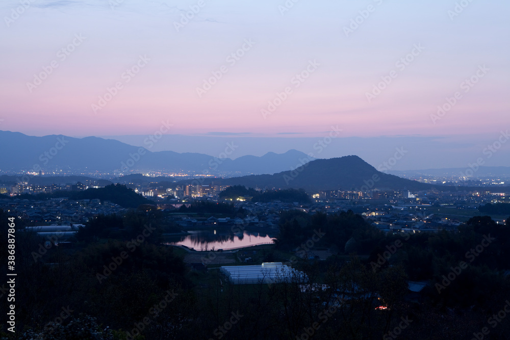 甘樫丘展望台から見る畝傍山