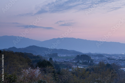 甘樫丘展望台から見る葛城山