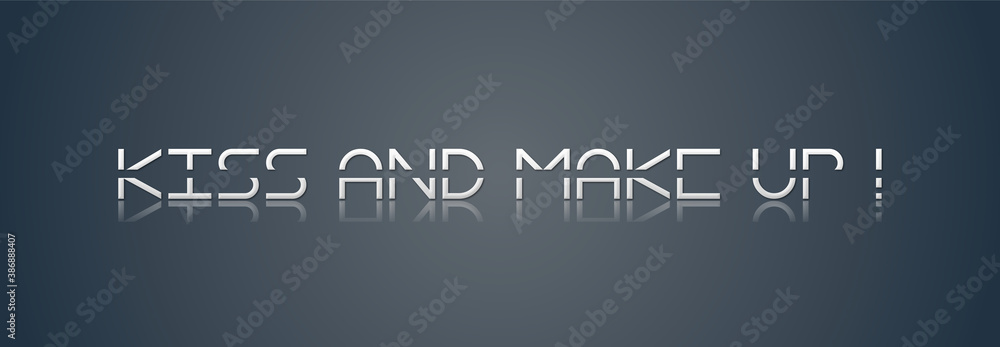 Fototapeta premium Kiss and make up con sfondo colorato
