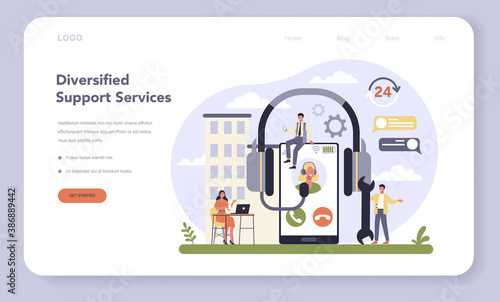 Commercial services and supplies sector of the economy web banner