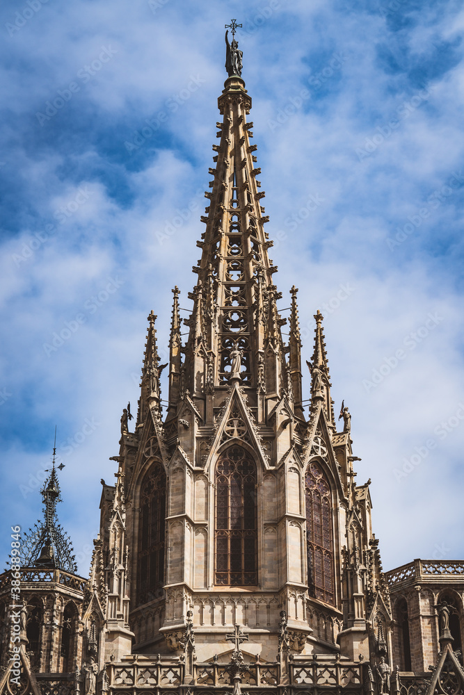 Main tower of a gothic cathedral