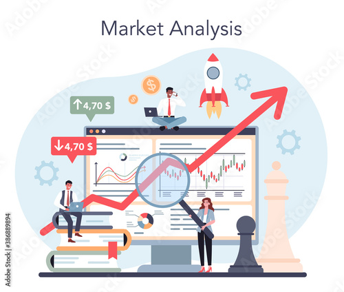 Trader, financial investment concept. Buy, sell or loss profits