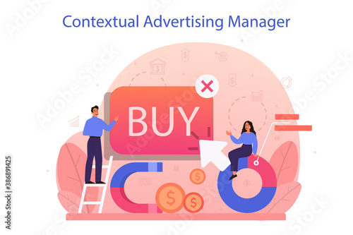 Contextual advertsing and targeting concept. Marketing campaign