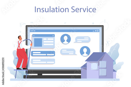 Insulation online service or platform. Thermal or acoustic insulation.
