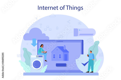 Internet of things concept illustration. Idea of cloud, technology