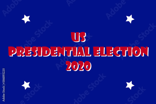United States of America Presidential Election 2020 vector illustration. USA Presidential Election 2020 banner background design. 2020 United States of America Presidential Election background design