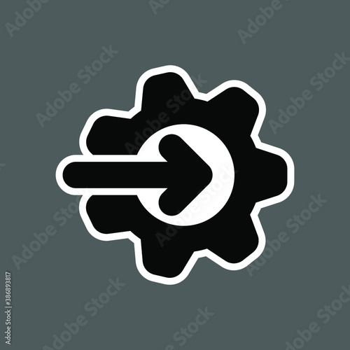 Integration vector icon. Vector illustration