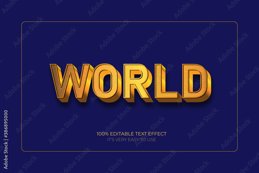 World Text Design Golden color world editable stylish text effect, Realistic 3d blood ...