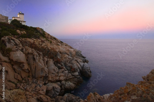 capo ferrato lighthouse, Muravera, Sardinia photo