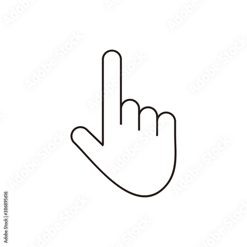 Hand cursor icon click symbol