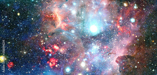 Nebula and stars in deep space. Elements of this image furnished by NASA
