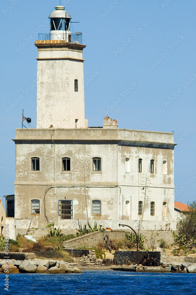 Isola di Bocca  lighthouse, Olbia, Sardinia, Italy, Europe