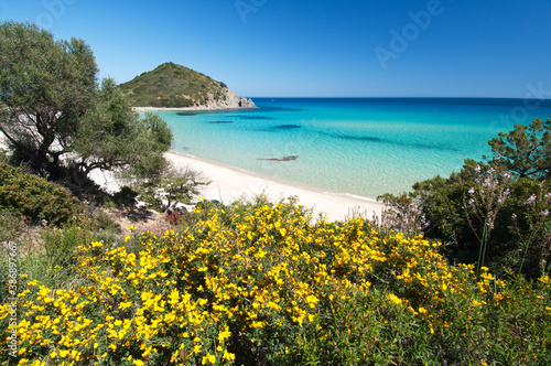 Fototapeta Naklejka Na Ścianę i Meble -  Monte Turnu beach, Costa Rei, Castiadas, Cagliari district, Sardinia, Italy, Europe
