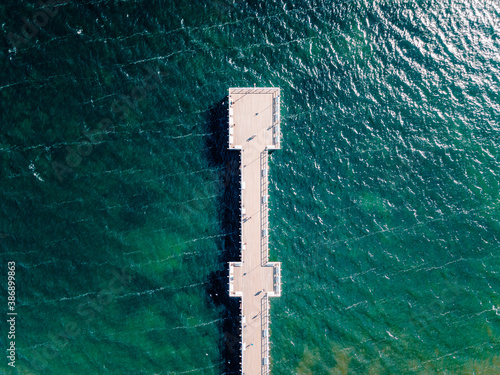 Pier in Gdynia Orlowie view from the drone © Filip Olejowski