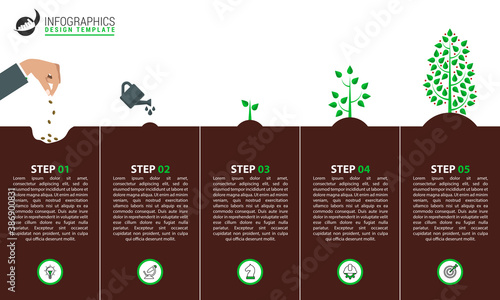 Infographic design template. Creative concept with 5 steps