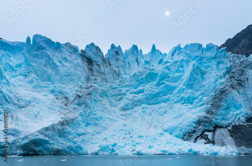 Condor Glacier, Seno de Agostini, Beagle Channel, Darwin Mountain Range, Alberto Agostini National Park, Tierra del Fuego, Magallanes and Chilean Antarctica Region, Chile, South America, America photo