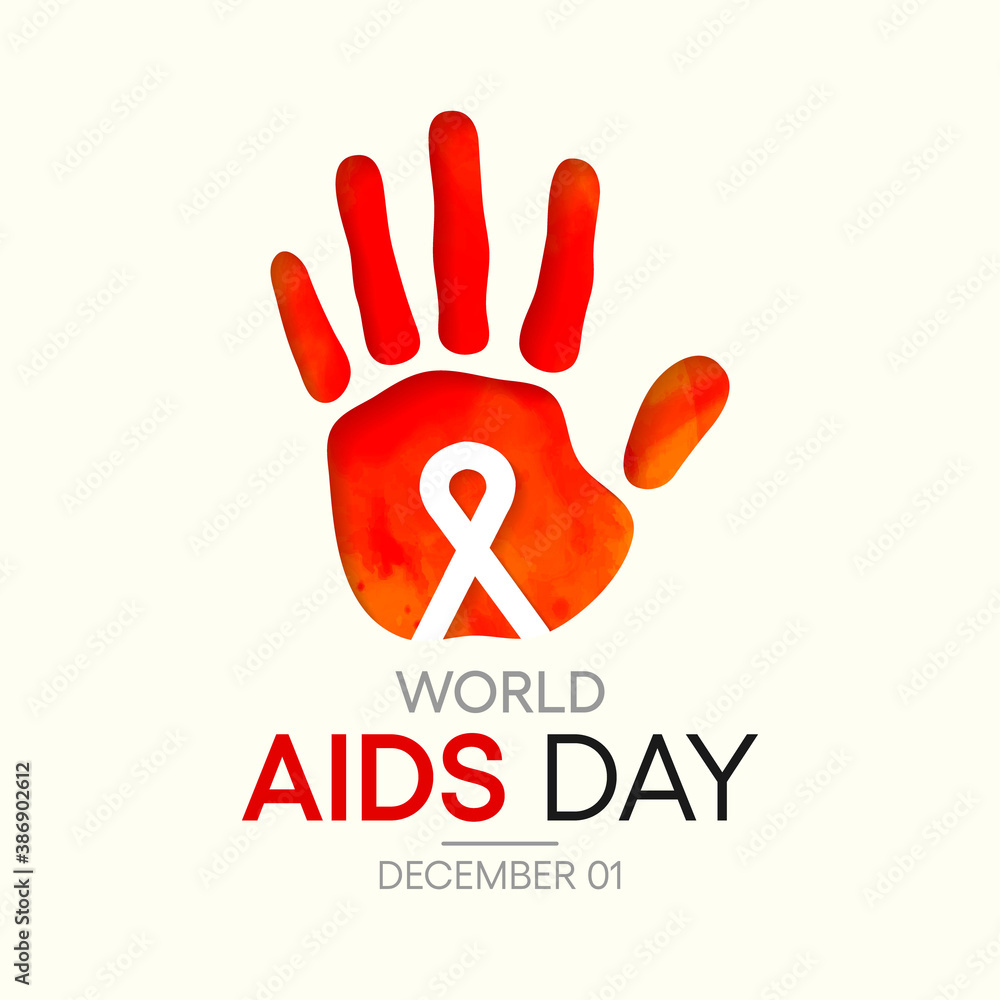 Fototapeta premium Vector illustration on the theme of World AIDS day observed each year on December 1st across the globe.