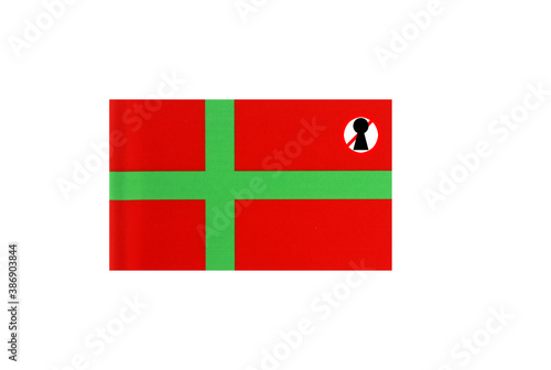 Obraz na płótnie flag with covid 19 warning w salonie