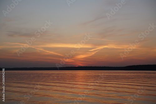 sunset on the sea