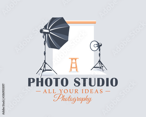 Photo studio label concept