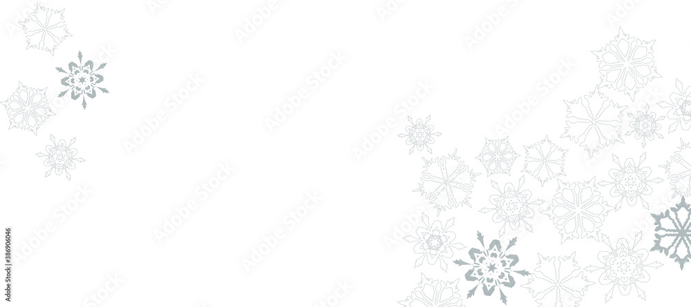 クリスマスに使える雪の結晶のイメージの背景素材