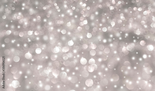 Silver abstract snow falling winter, Christmas holiday and  new year background