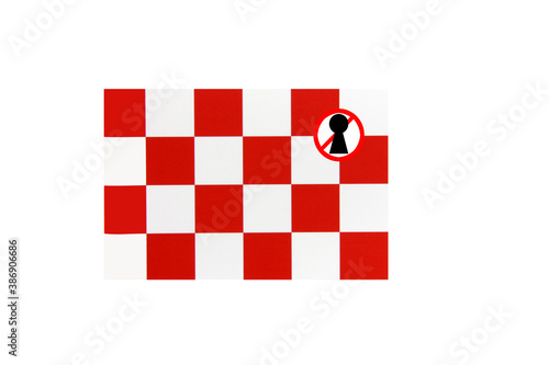 Obraz na płótnie flag with covid 19 warning w salonie