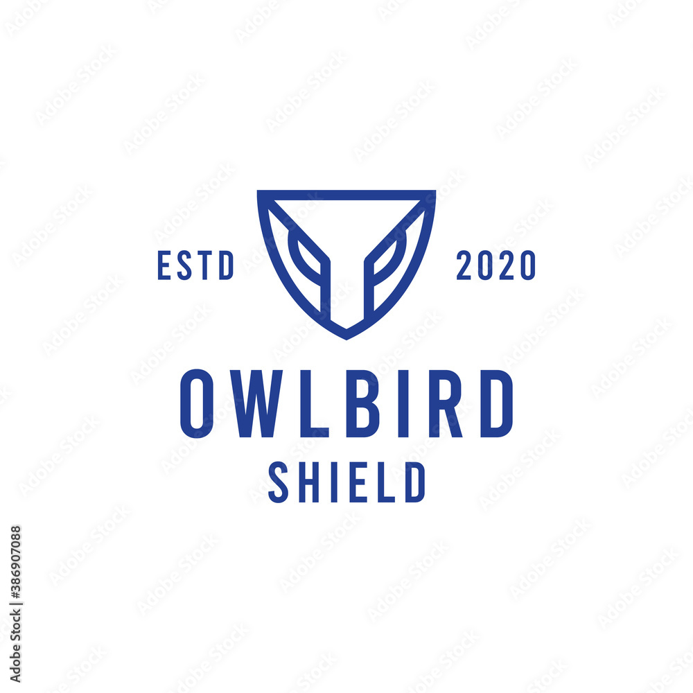 Owl Shield Technology logo design Vector Owl Shield Technology logo design Vector