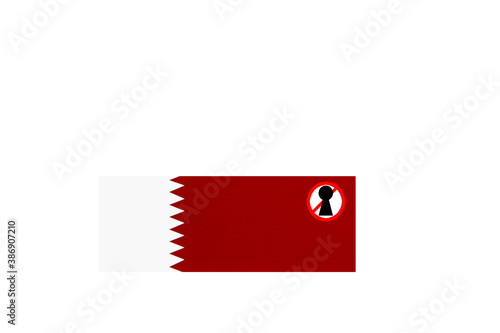 Obraz na płótnie flag with covid 19 warning w salonie