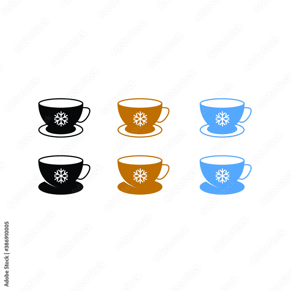 Ice drink on the cup icon Ice drink on the cup icon