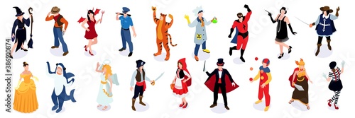 Masquerade Characters Icon Set