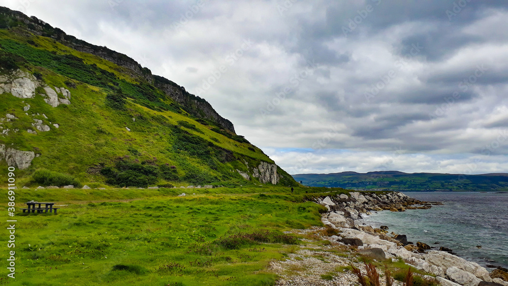 view of the mountains and the sea