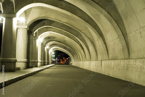 Ancient Roman heritage tunnel light