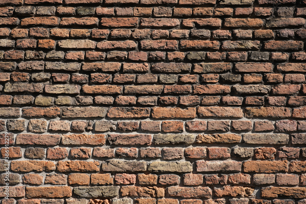 Obraz premium old red brick wall texture background