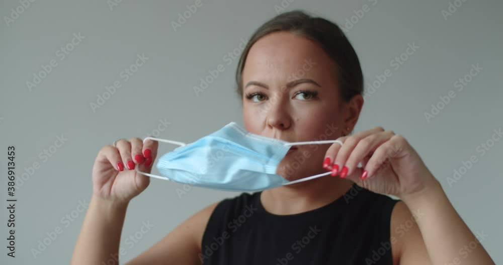Wearing surgical protective face mask facemask Wearing surgical protective face mask facemask