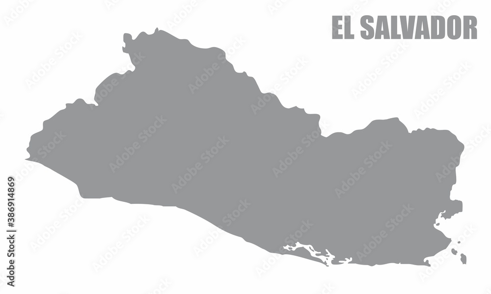 Fototapeta premium El Salvador silhouette map