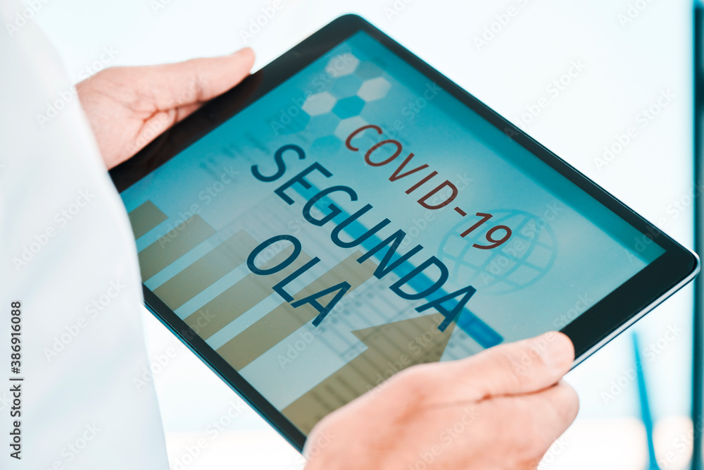 doctor and text covid-19 second wave in spanish doctor and text covid-19 second wave in spanish