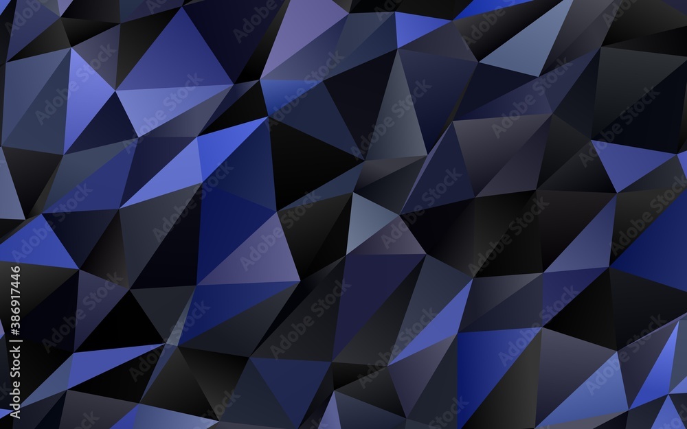 Dark BLUE vector polygonal pattern. Dark BLUE vector polygonal pattern.