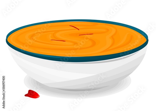 Aamras indian Sweet Dish Food Vector