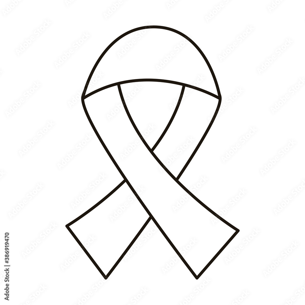 ribbon campaign cause line style icon ribbon campaign cause line style icon