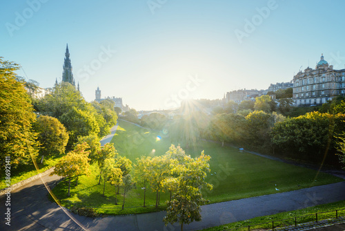 Edinburgh, Scotland from Princess Street Gardens, UK
