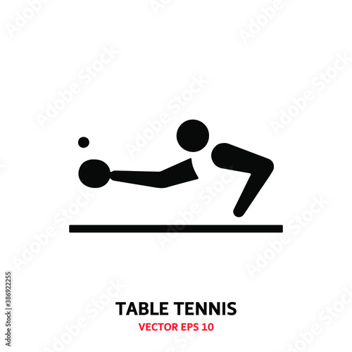 Table tennis sport discipline isolated vector logo icon design 