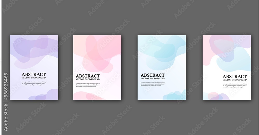 Set of abstract vector backgrounds with line waves